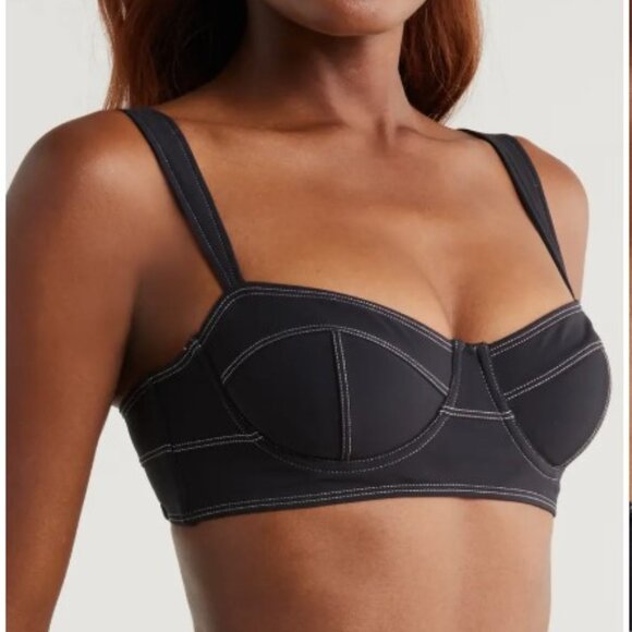 Ulla Johnson Ravello Underwire Bikini Top - Noir (M) 💎 MSRP $250 | Size M (6-8) - Picture 1 of 9